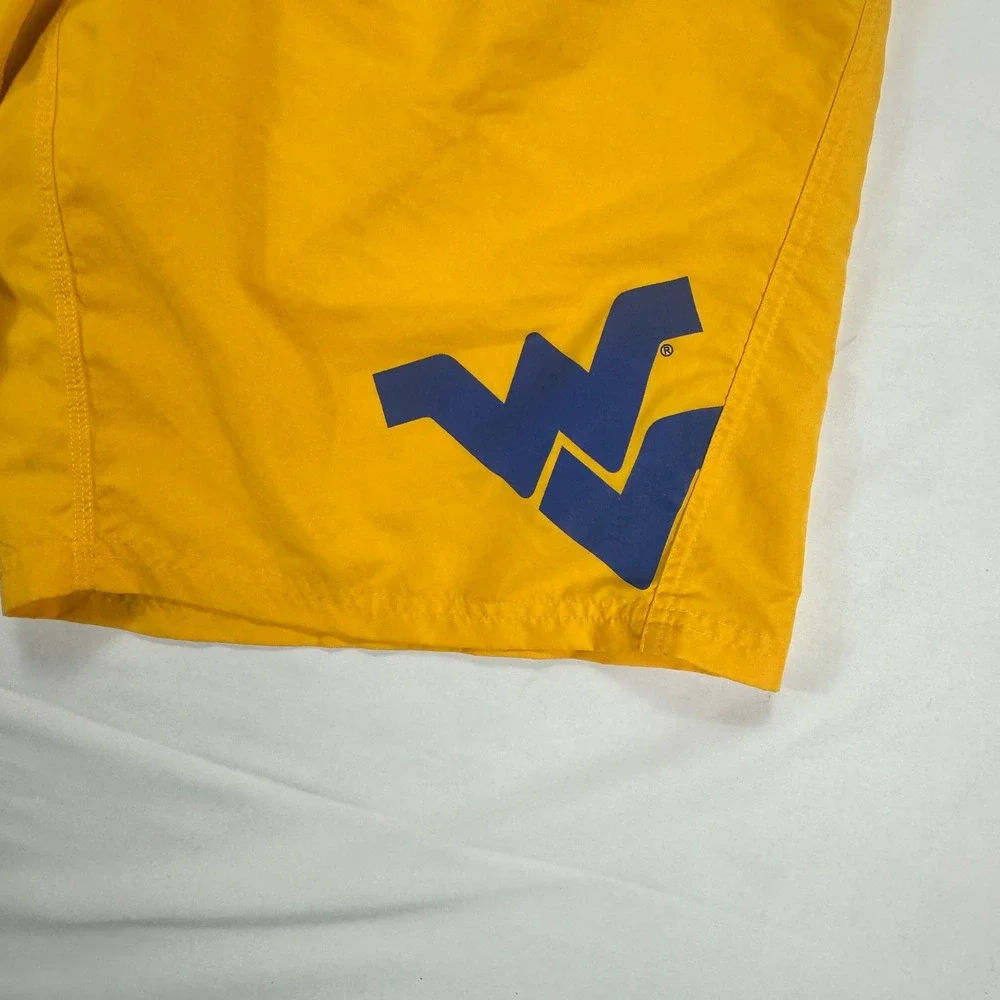 Columbia West Virginia‎ Mountaineers Board Shorts Men's Large Yellow Swim Trunks